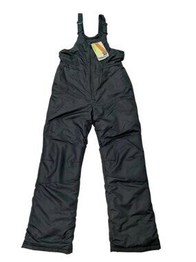 All In Motion Youth XL 16/18 Black Insulated Snow Bibs Wind Resistant Winter